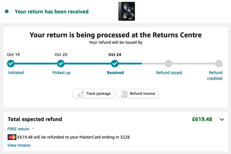 Refund status