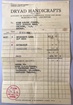 Receipt of Wendicote 20-inch reed table loom